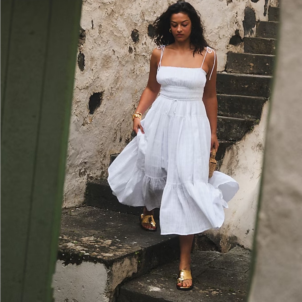 White J Crew Maxi Dress
